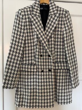 ZARA double-breasted classic business  blazer